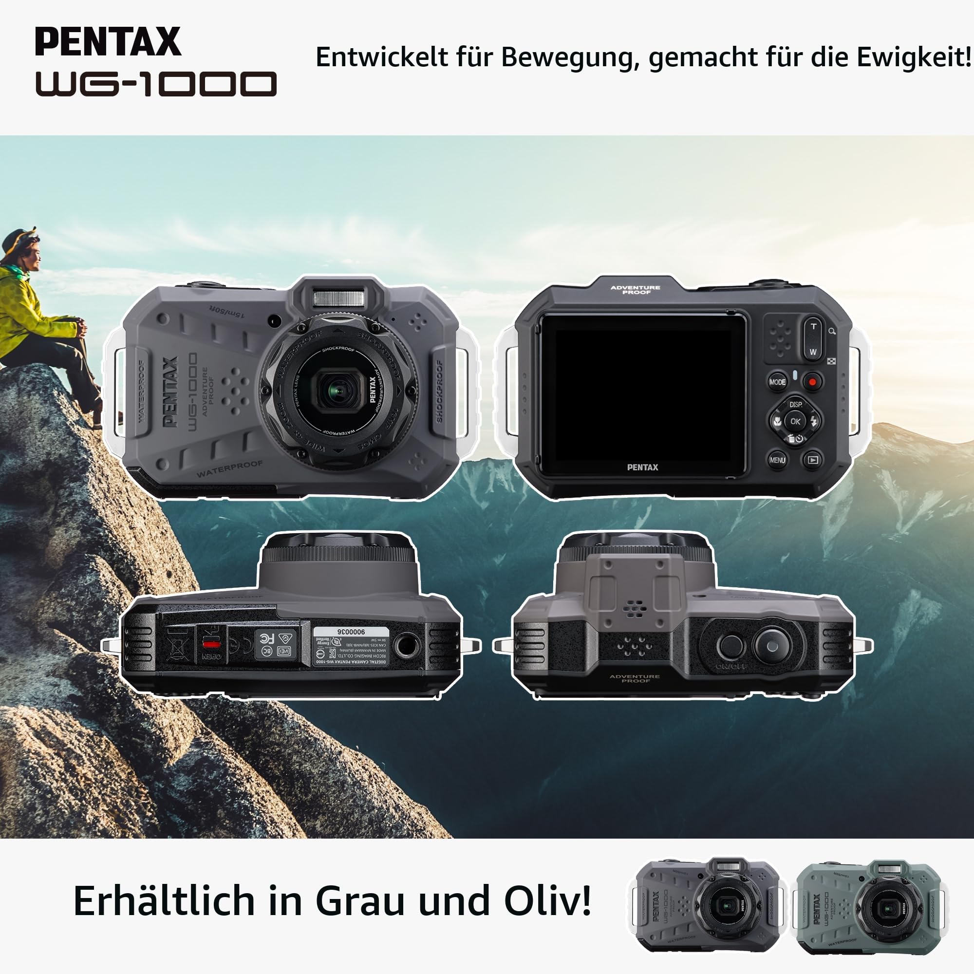 Pentax WG-1000 (Grau) – Bild 3