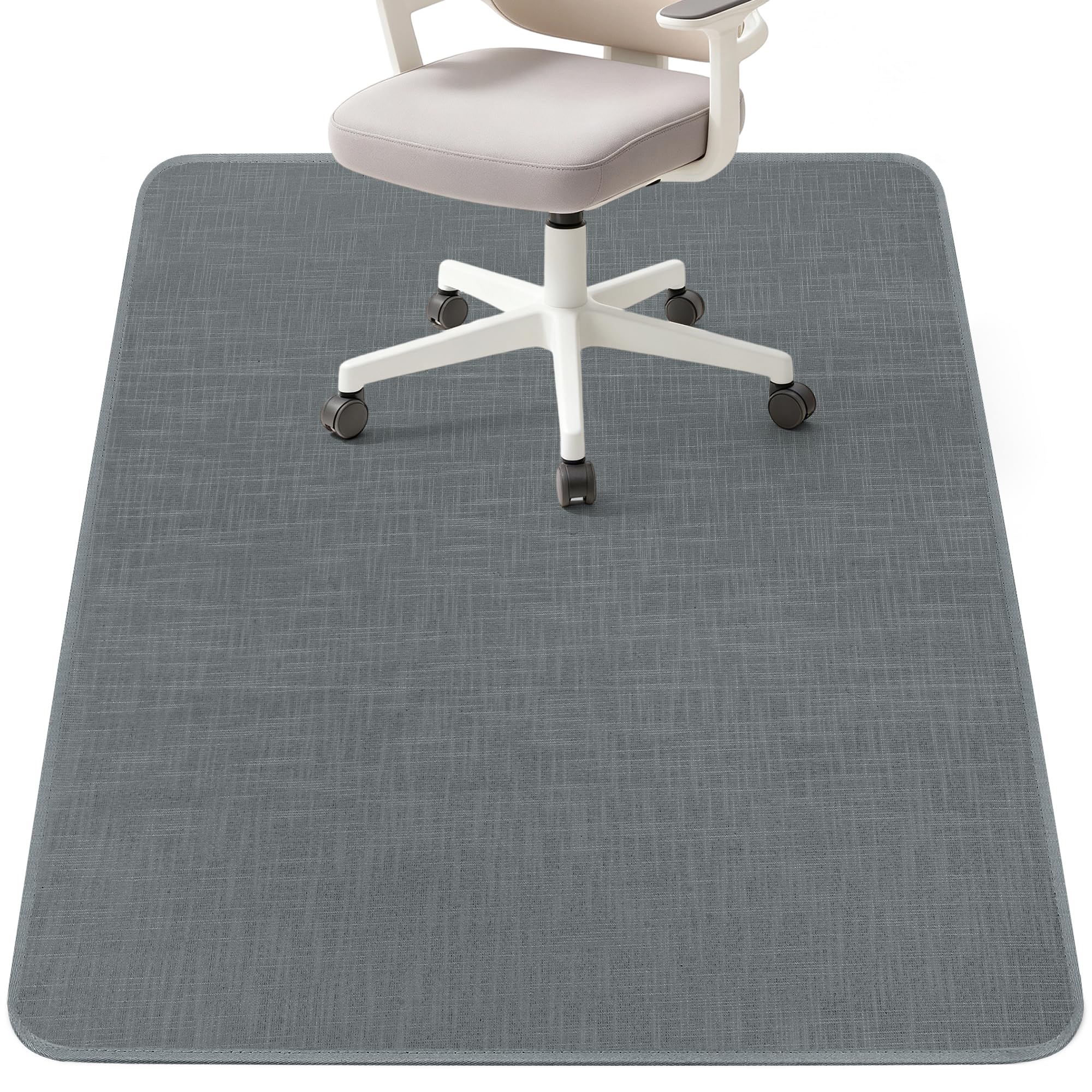 LeapYouth Office Chair Mat for Hardwood Floor, 36" x 48" Heavy Duty Desk Computer Chair Mat for Hard Floor, Anti-Slip Hard Floor Protector Rolling Chair Mat for Office Home, Dark Gray