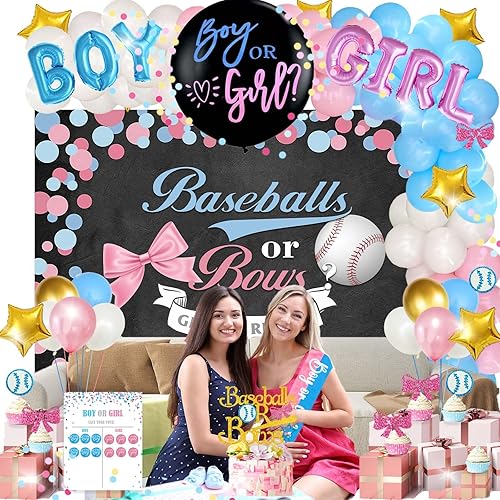 Miniatura 7 de Hombae Whats The Scoop Decoraciones de revelación de género Whats The Scoop Kit de suministros para fiesta de baby shower He o She Whats The Scoop