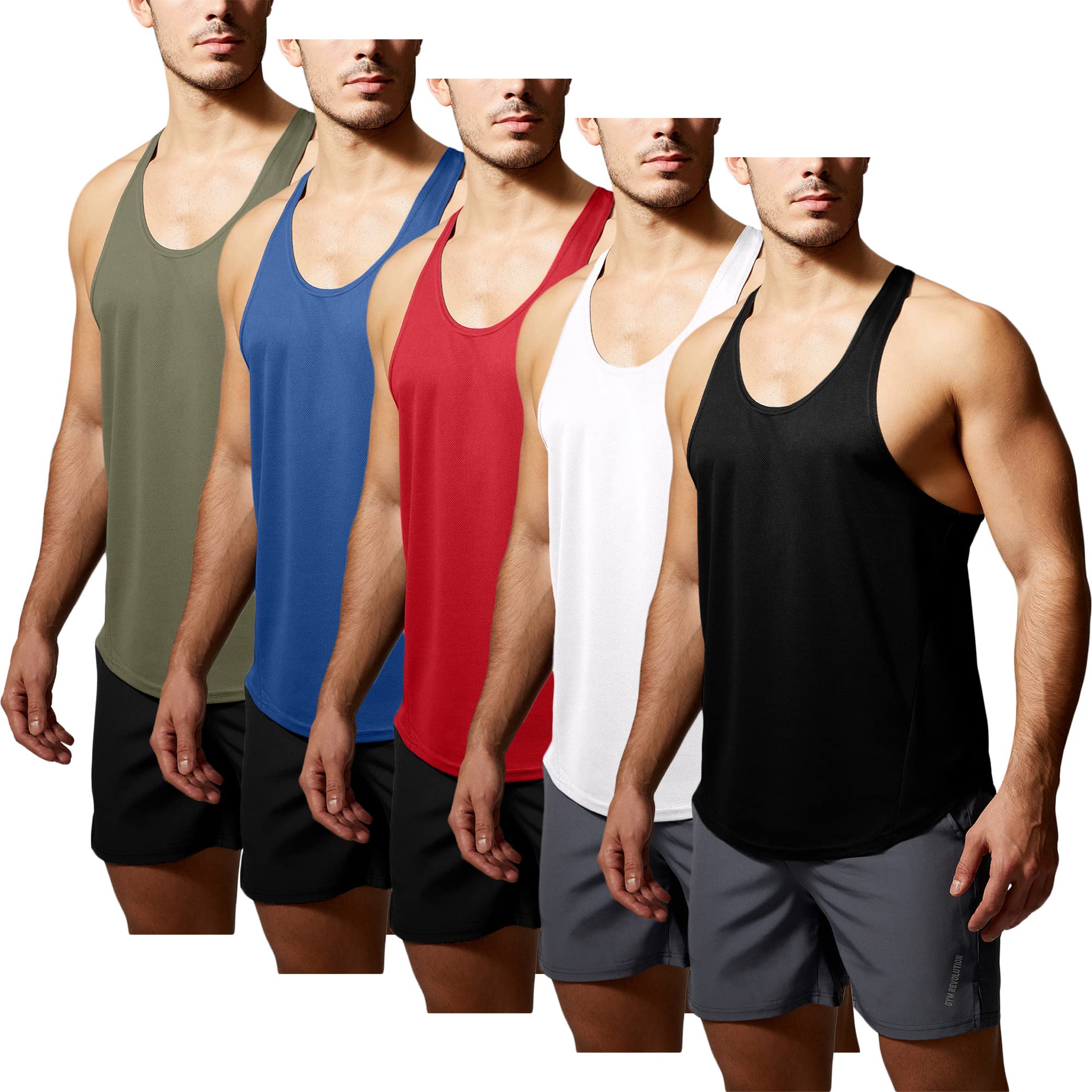 GYM REVOLUTION Men's Muscle Gym Workout Tank Tops Athletic Fitness Sleeveless Hoodie