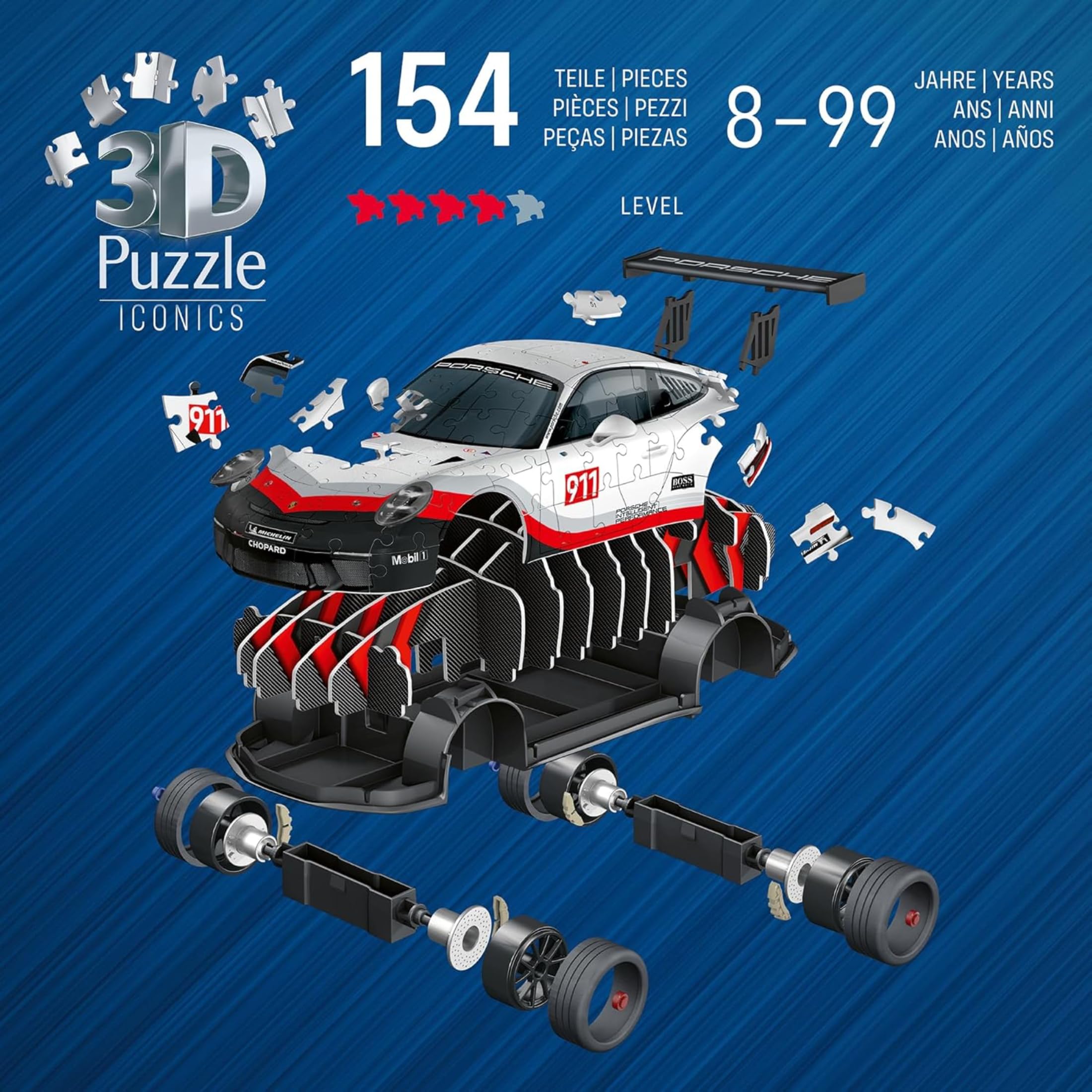 Ravensburger - Puzzle 3D Ferrari SF90 Stradale, Modellini auto da costruire 161 pezzi