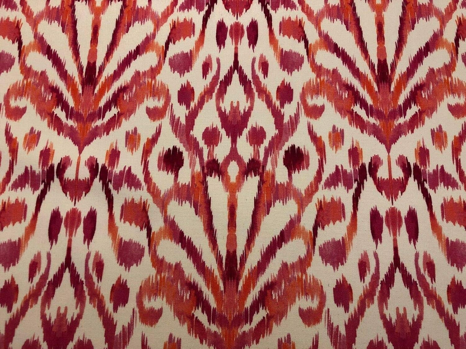 Tissu floral damassé rose Ikat géométrique cachemire en coton pour rideaux, coussins, décoration d'intérieur, 140 cm de large (2 mètres)