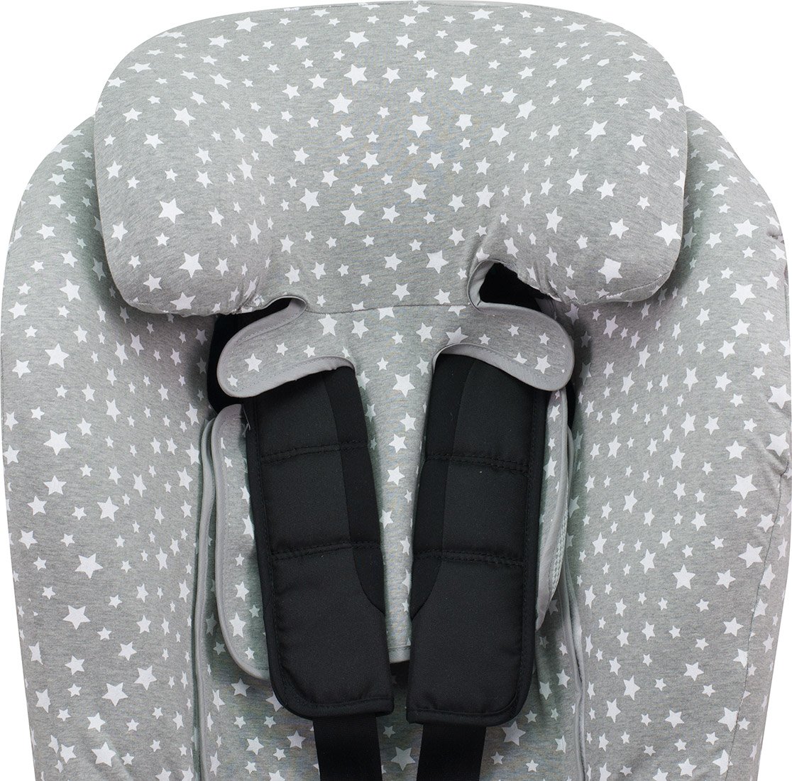 JYOKO Kids Funda de algodón para Silla de Coche Compatible con Axkid Minikid, Kidzone, Duofix (White Star)