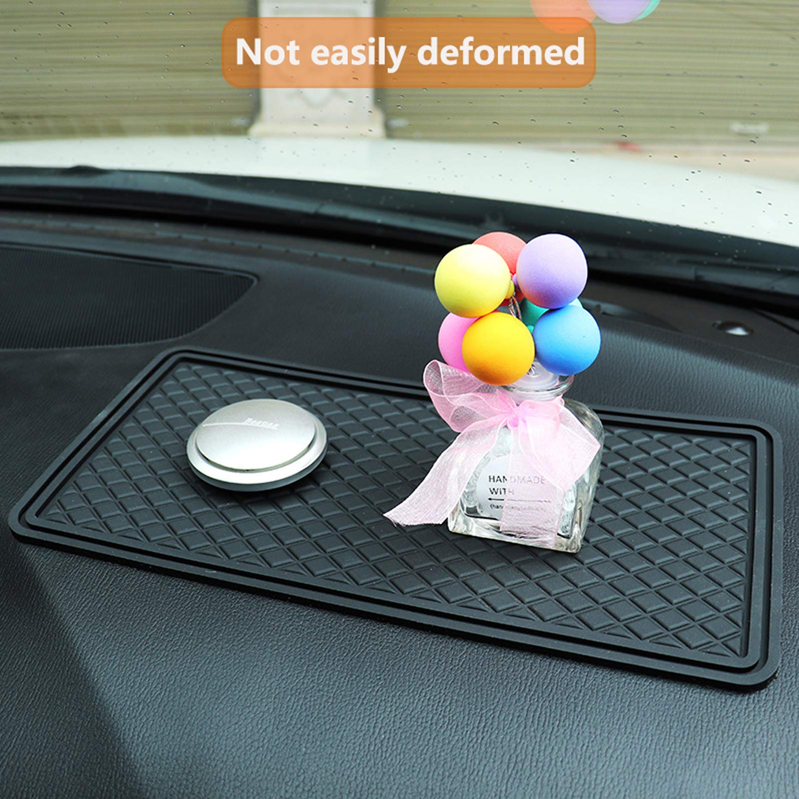 Tappetino Antiscivolo Auto Adesivo 17x11,3 Cm | Per Cruscotto E Console, In PVC, Rimovibile E Riutilizzabile, Ideale Per Telefono E Chiavi - 5