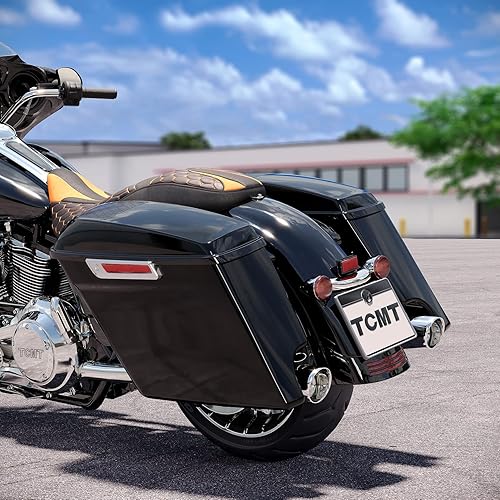 TCMT Alforjas extendidas de 5 pulgadas para Harley Touring CVO Road Glide Road King Street Glide Electra Glide Ultra Classic 2014-2023