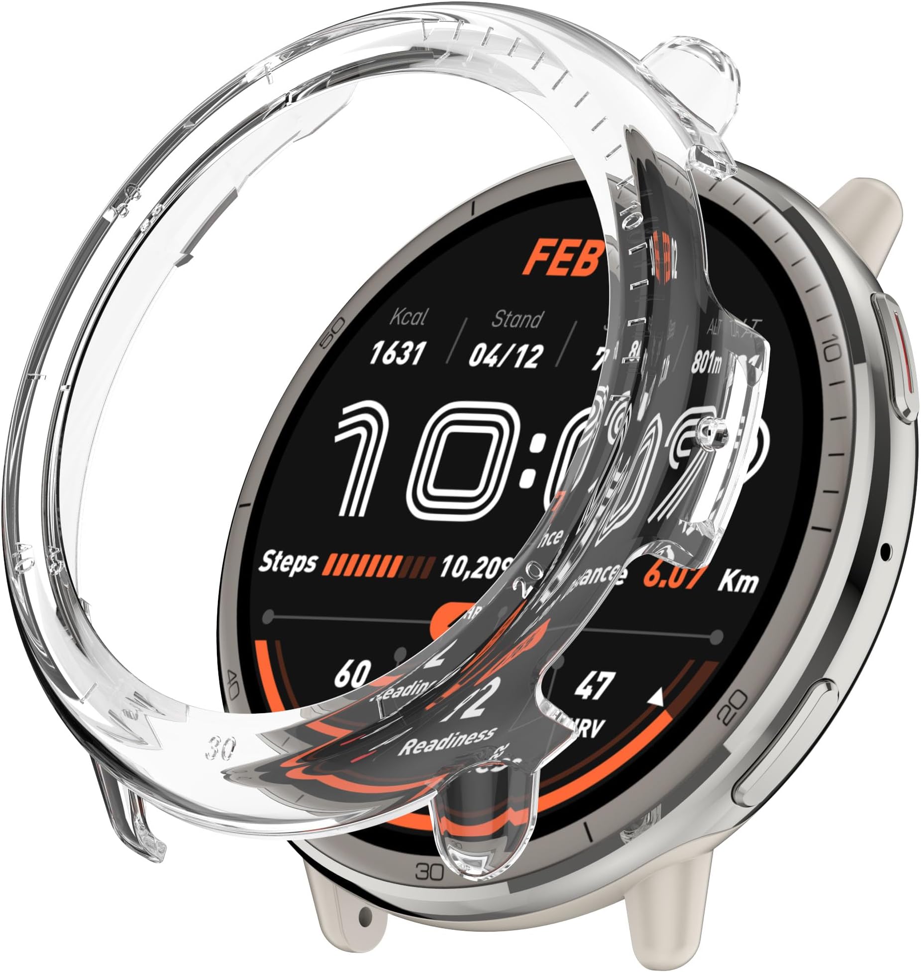 Screen Protector Case Compatible for Amazfit Active 2 Hard PC Bumper Shell Watch Cover Replacement for Amazfit Active 2 Smart Watch 44mm (Clear)