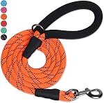 VIVAGLORY Rope Dog Leash Roperex Dog Leash, 5/16IN x 3FT, Pink | High Visibility Ripstop for Puppy Cat Doggy, Life Jacket with Handle & Leash Ring for Boating & Swimming