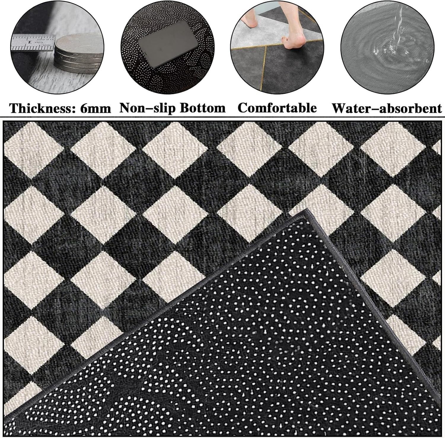 Alfombra Corredera Lavable Antideslizante Absorbente, 430-a, 50 x 500 cm