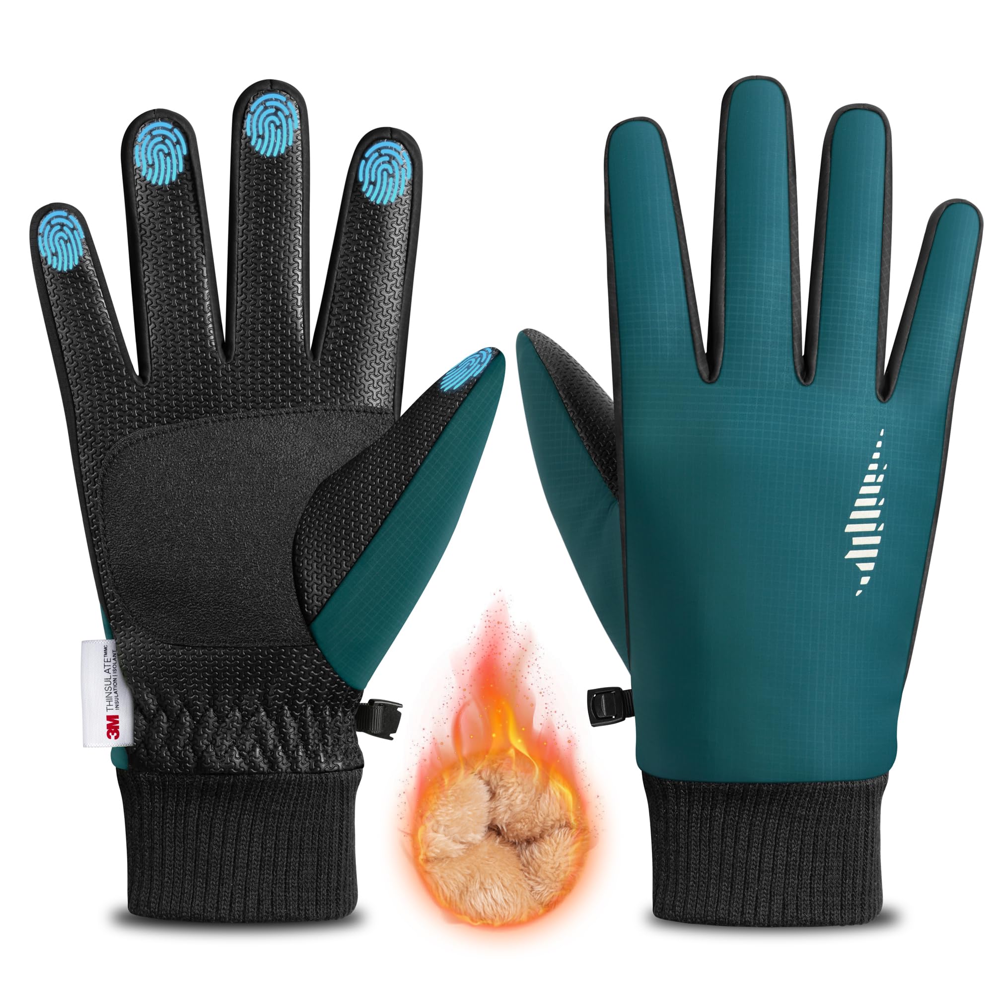 SIMARI SMRG106 Winter Gloves Thermal Anti Slip Touch Screen Gloves for Cycling Running Netball Hockey Football Rugby Ski Outdoor Boys Girls 3-15 Years Old