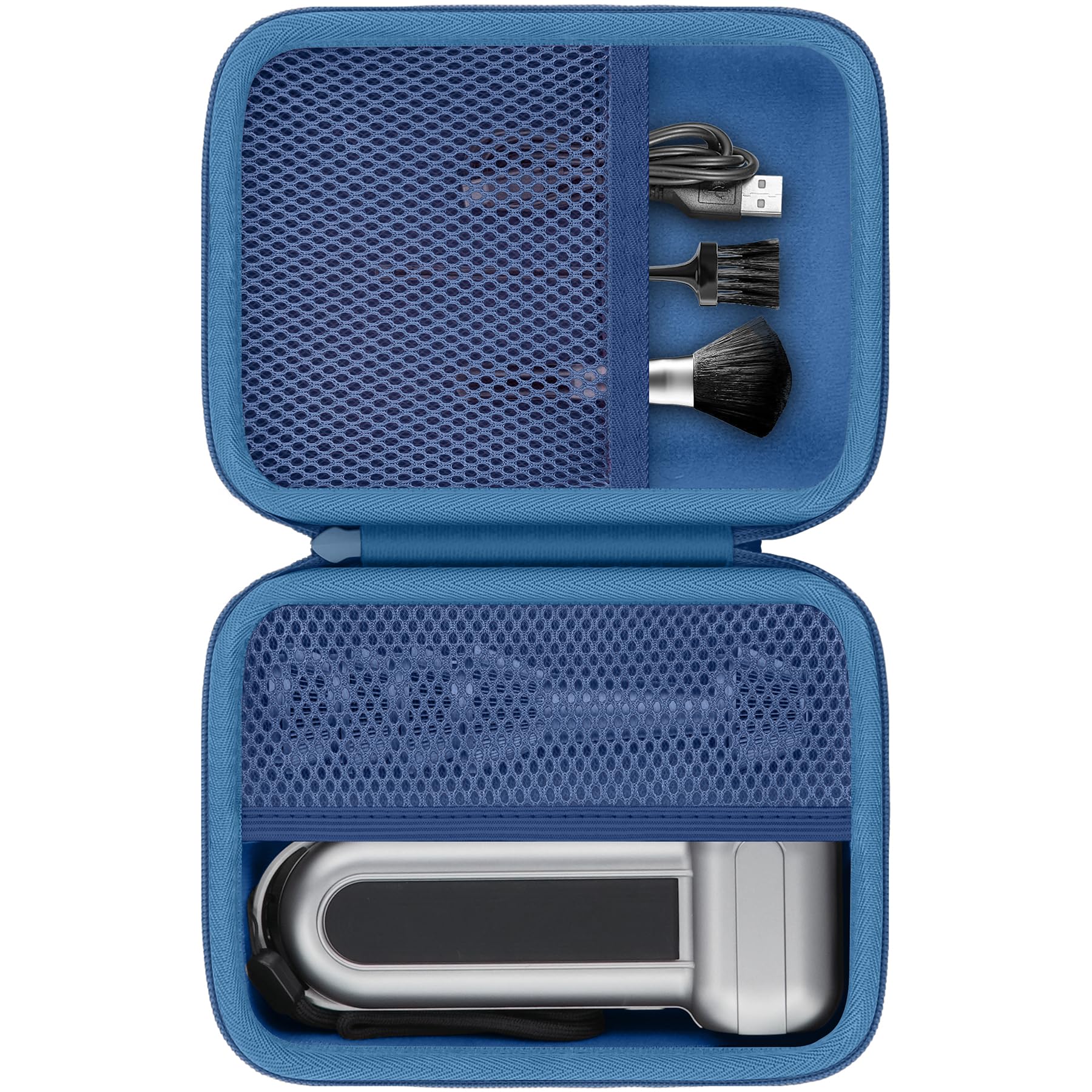 Khanka for WOLFBOX Compressed Air Duster MF100 MF50, Dust Blower and Air Blower Hard Storage Case, Carrying Bag with Mesh Pocket for WOLFBOX MF100 MF50 Accessories, Case Only (Blue) — image 1