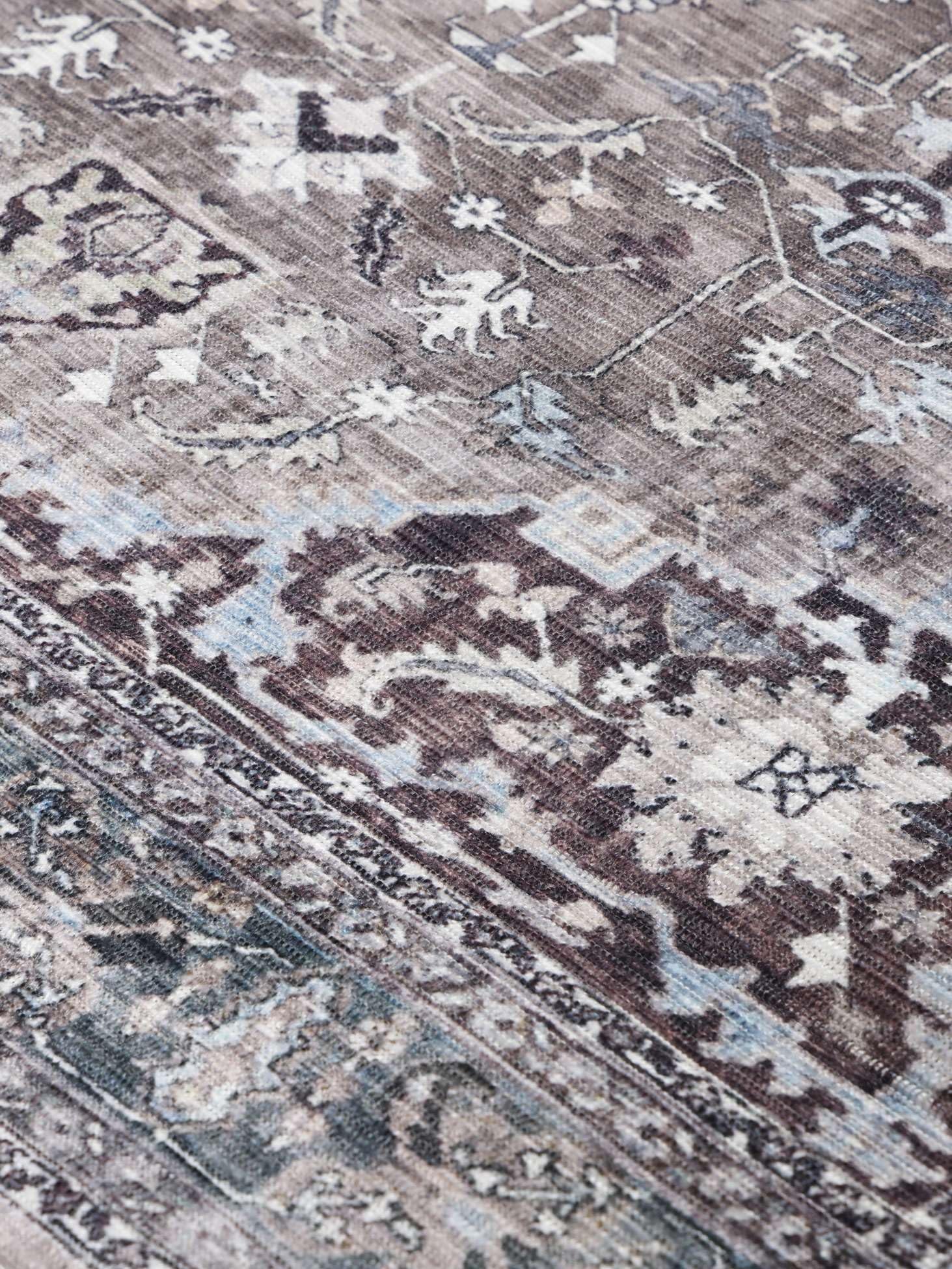 RugVista Gina Oriental, Dywan, Nowoczesne, 80 x 250 cm, Prostokąt, Niski, Pokój dzienny, Sypialnia, Korytarz, Prać w pralce, Szary/Beżowy