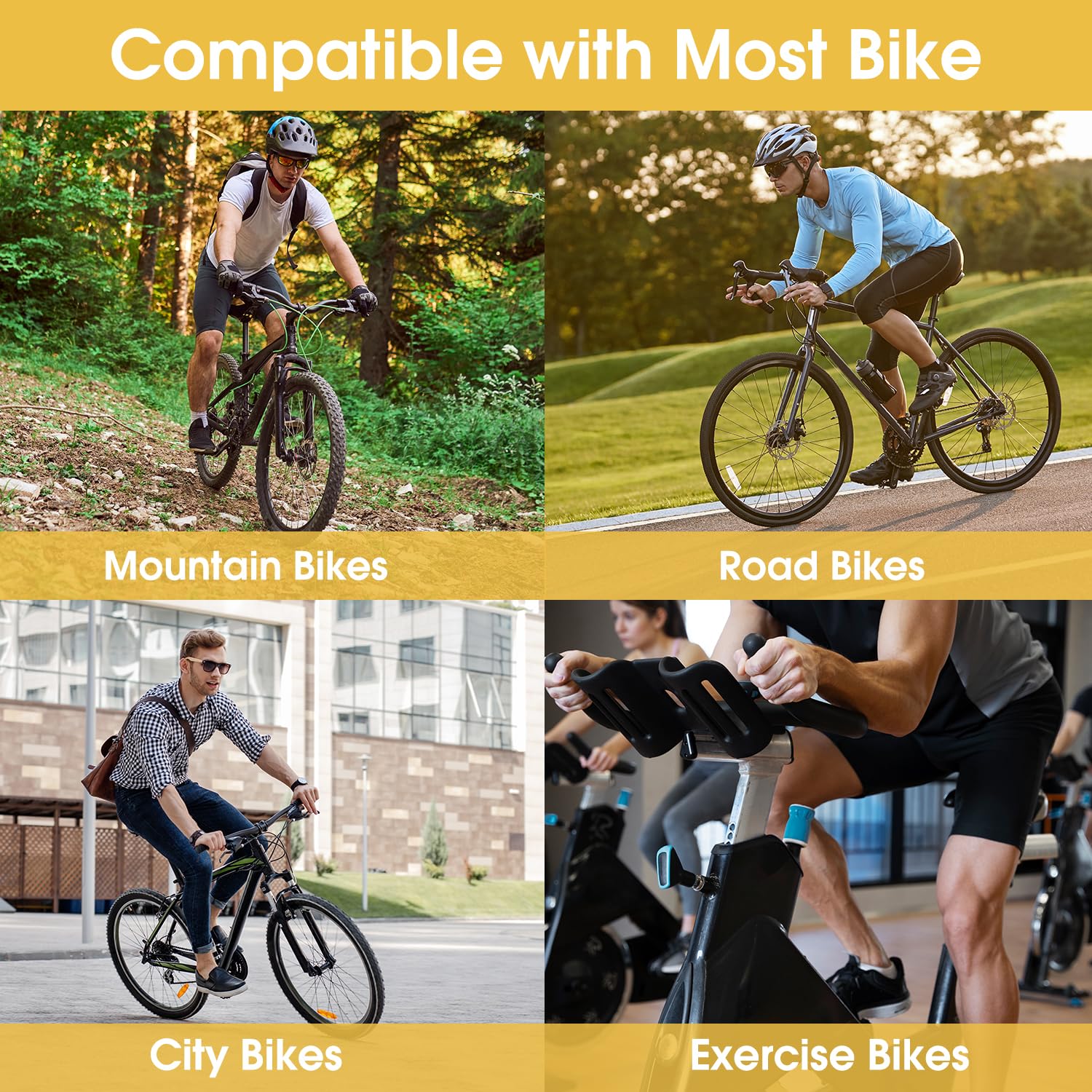 MSDADA Sella per Bicicletta in Gel, Sedili per Bicicletta per Comfort Uomini e Donne Gel, Sella Morbida Impermeabile in Memory Foam, Accessori per Biciclette per Spin Bike, Bici da Strada