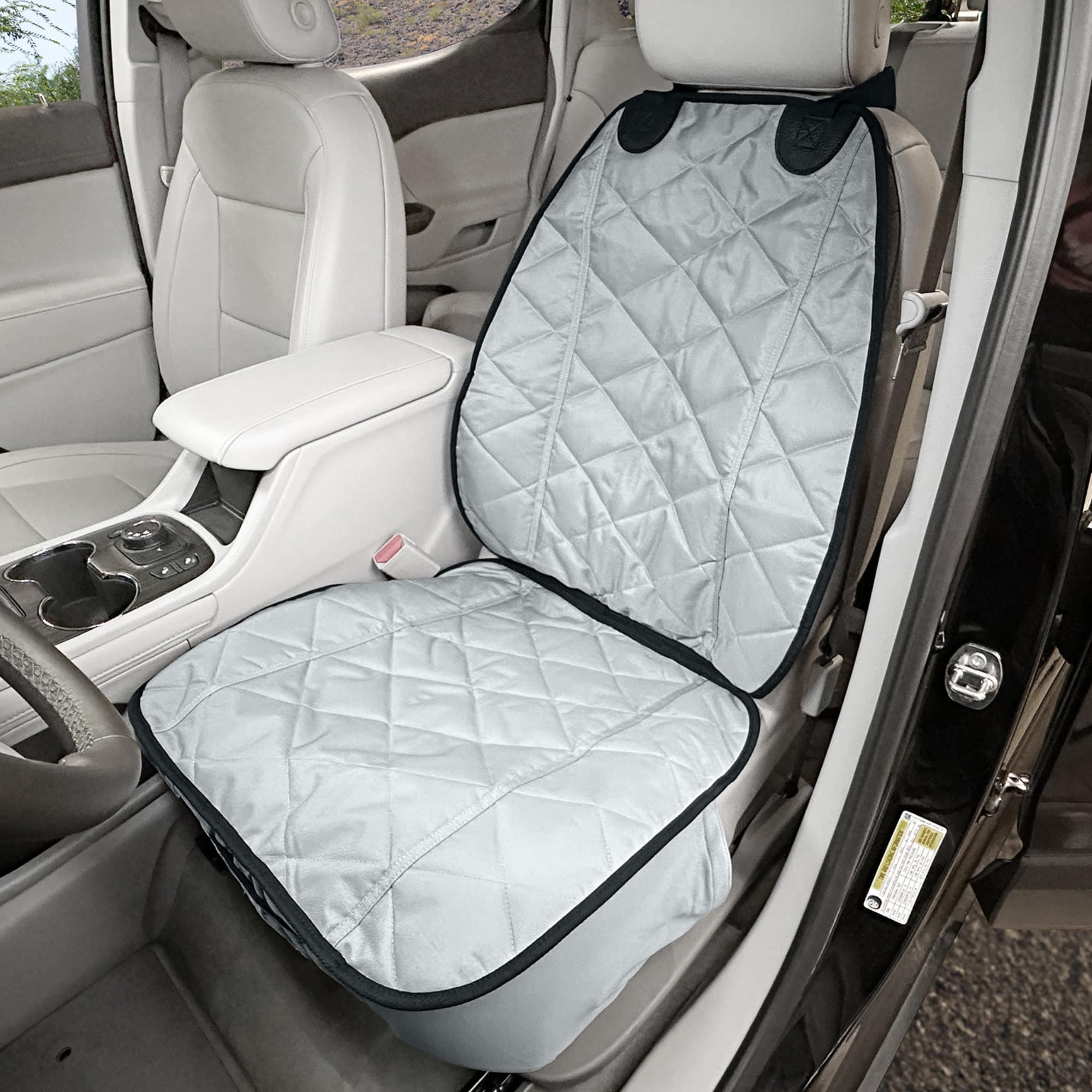 4Knines Car Seat Cover for Dogs โ Durable Captains Seat & Front Seat Protector for Dogs, Waterproof, Non-Slip Car Seat Cover for Pets, Easy Install, Protects Vehicle from Dirt, Fur, Scratches (Grey)