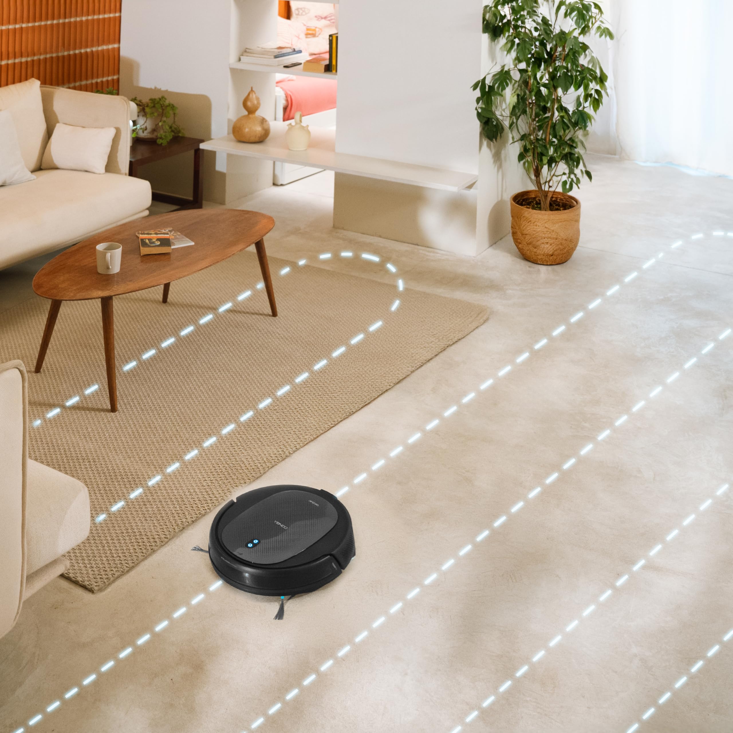 Cecotec Robot odkurzający Conga M20. Schludna nawigacja żyroskopowa, ciśnienie ssania 7000Pa, autonomia 160 minut, czujniki zapobiegające upadkowi i szczotka wielofunkcyjna, TotalSurface, kontrola
