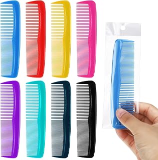 Vesici 100 Pack Multicolor Individually Wrapped Disposable Combs - Bulk Travel Hair Combs for Hotels, Shelters, Churches