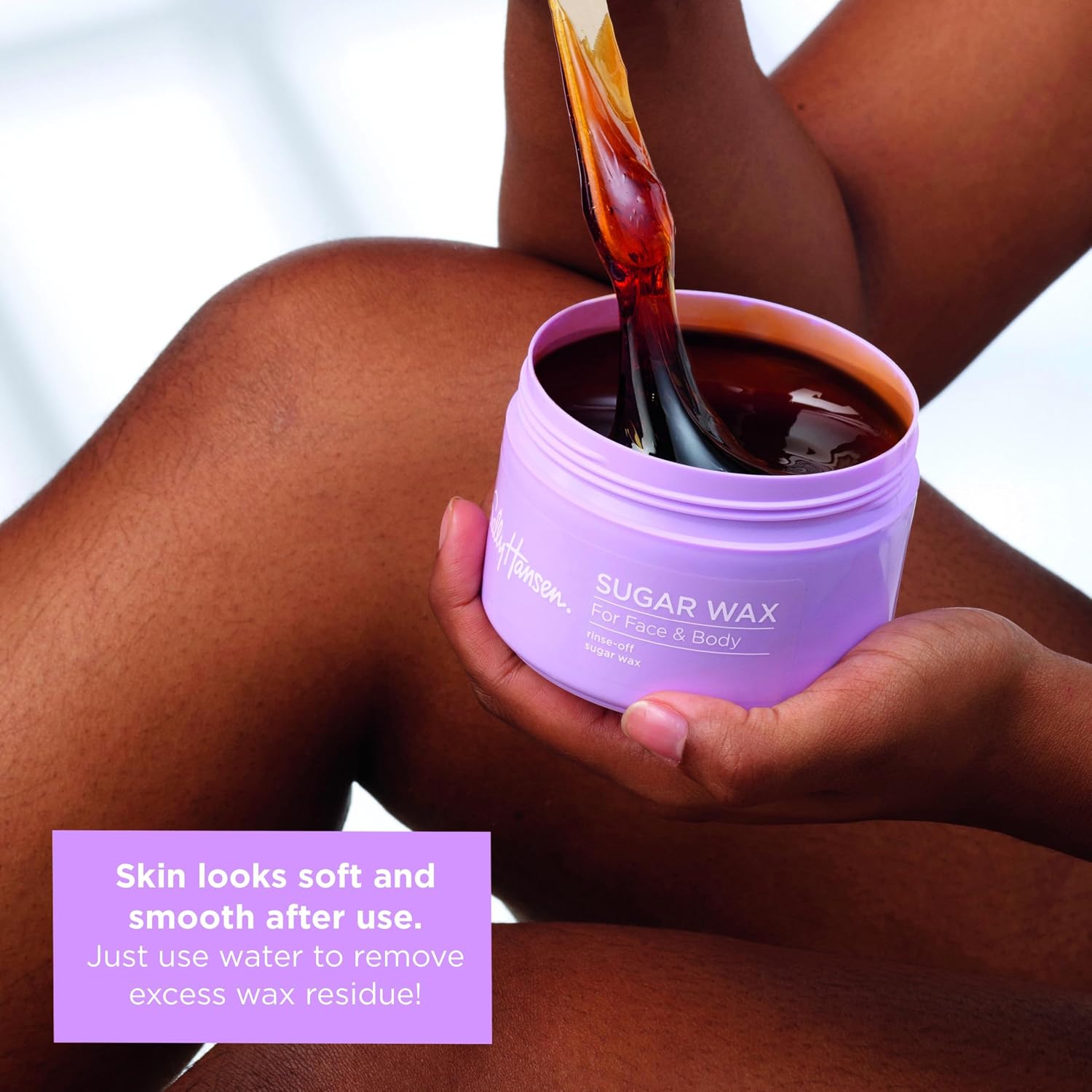 Sally Hansen Wax Kit Rinse-Off Sugar Wax | Face & Bikini Hair Removal | Vegan, No Drip, Salon Results at Home