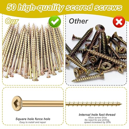 Miniatura 5 de Hlimior Kit de reparación de suelos chirriantes, elimina el chirrido del suelo debajo de suelos alfombrados, tapón de chirrido para fijar la mayoría