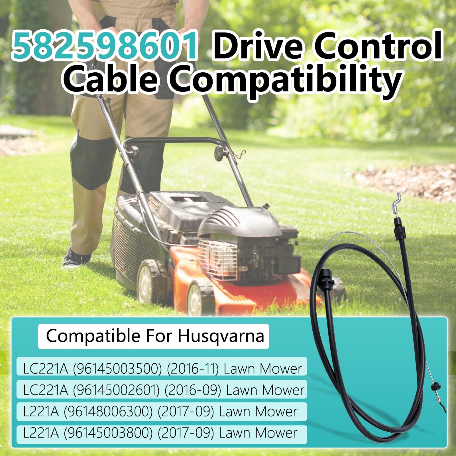 Husqvarna Drive Cable - 582598601 -4