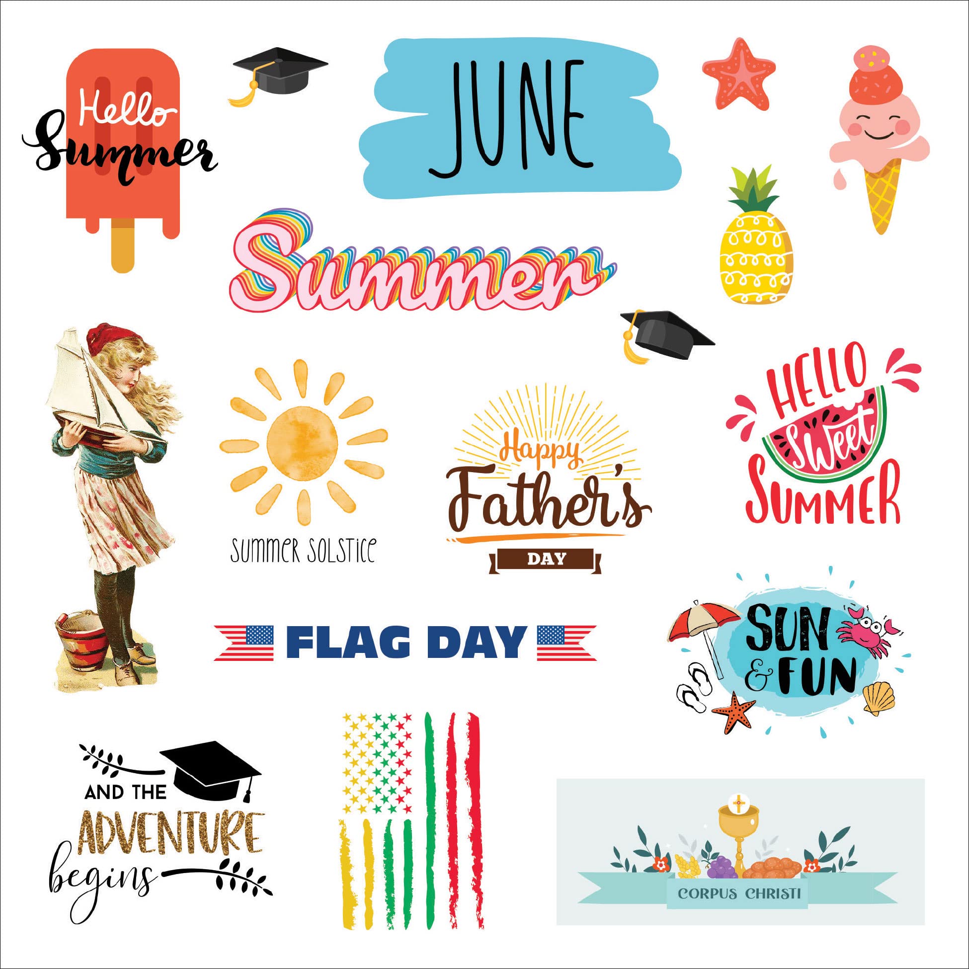 A Year in Stickers: Fun Pictures and Words to Highlight Celebrations