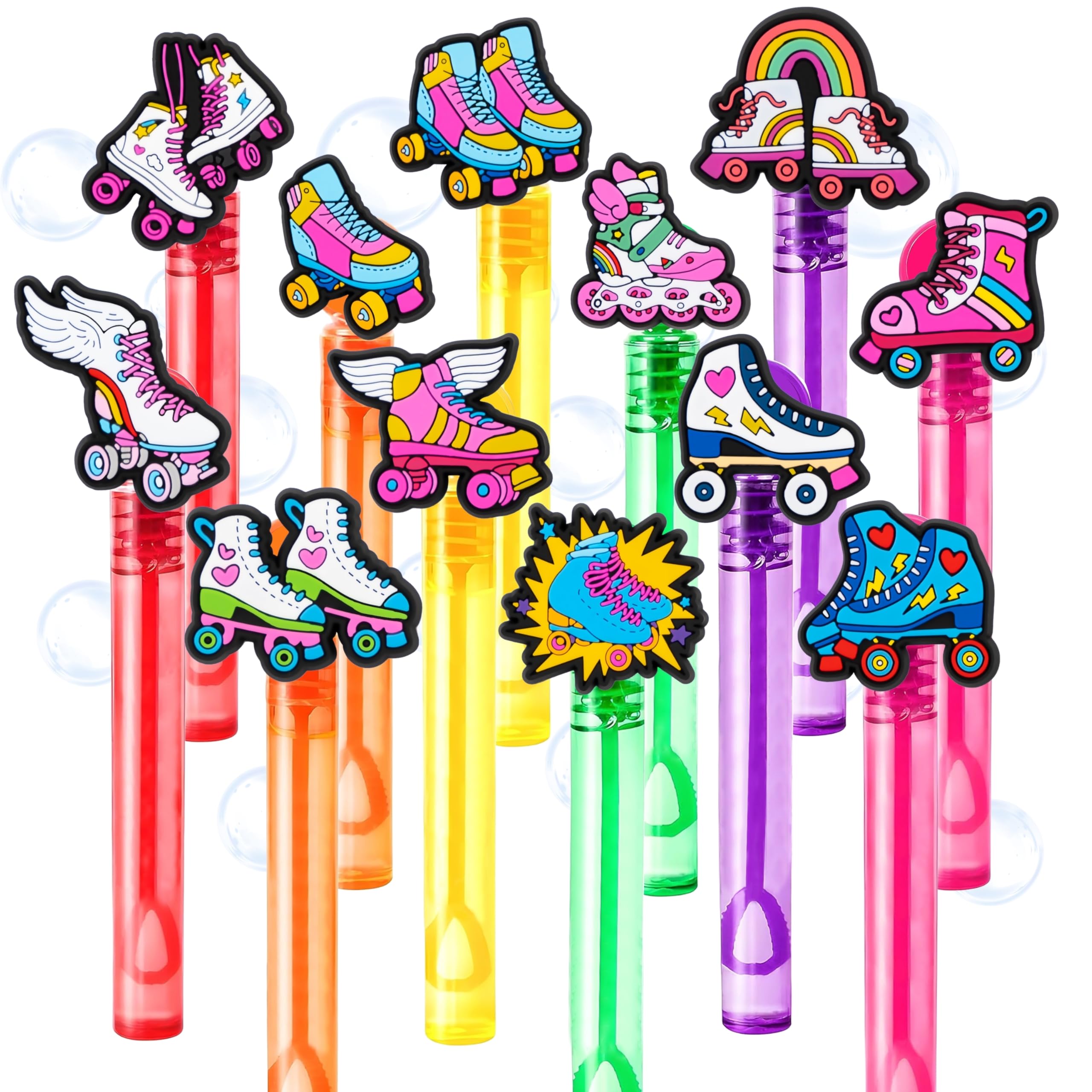 Roller Skate Party Favors for Kids – 24PCS Skating-Themed Bubble Wands