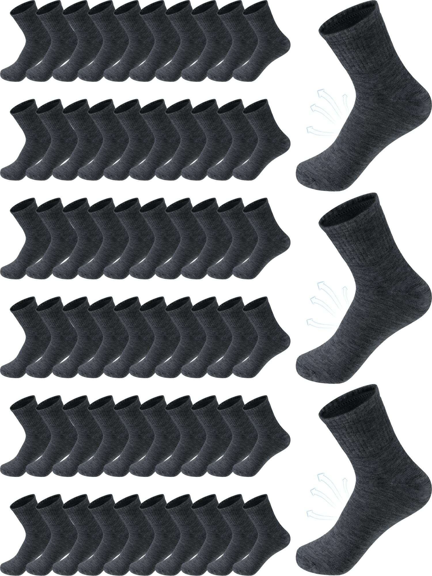 Tarpop 100 Pairs Mens Ankle Socks