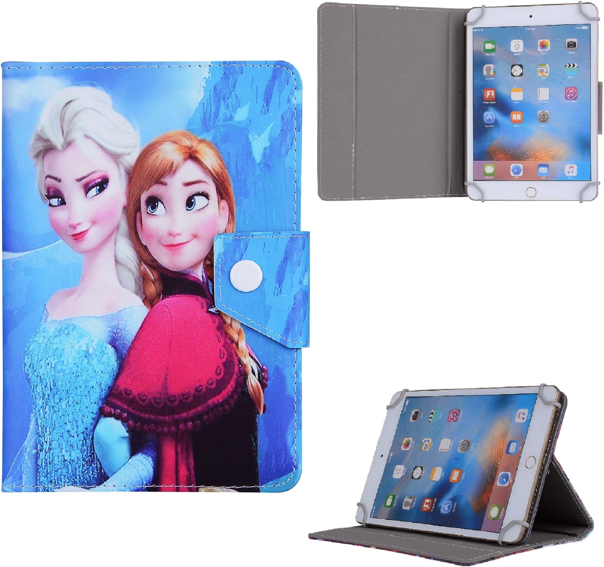Disney Cartoon Case For iPad Mini 1/2/3/4/5 - Kids Hero Children Stand Up Cover (Elsa Anna)