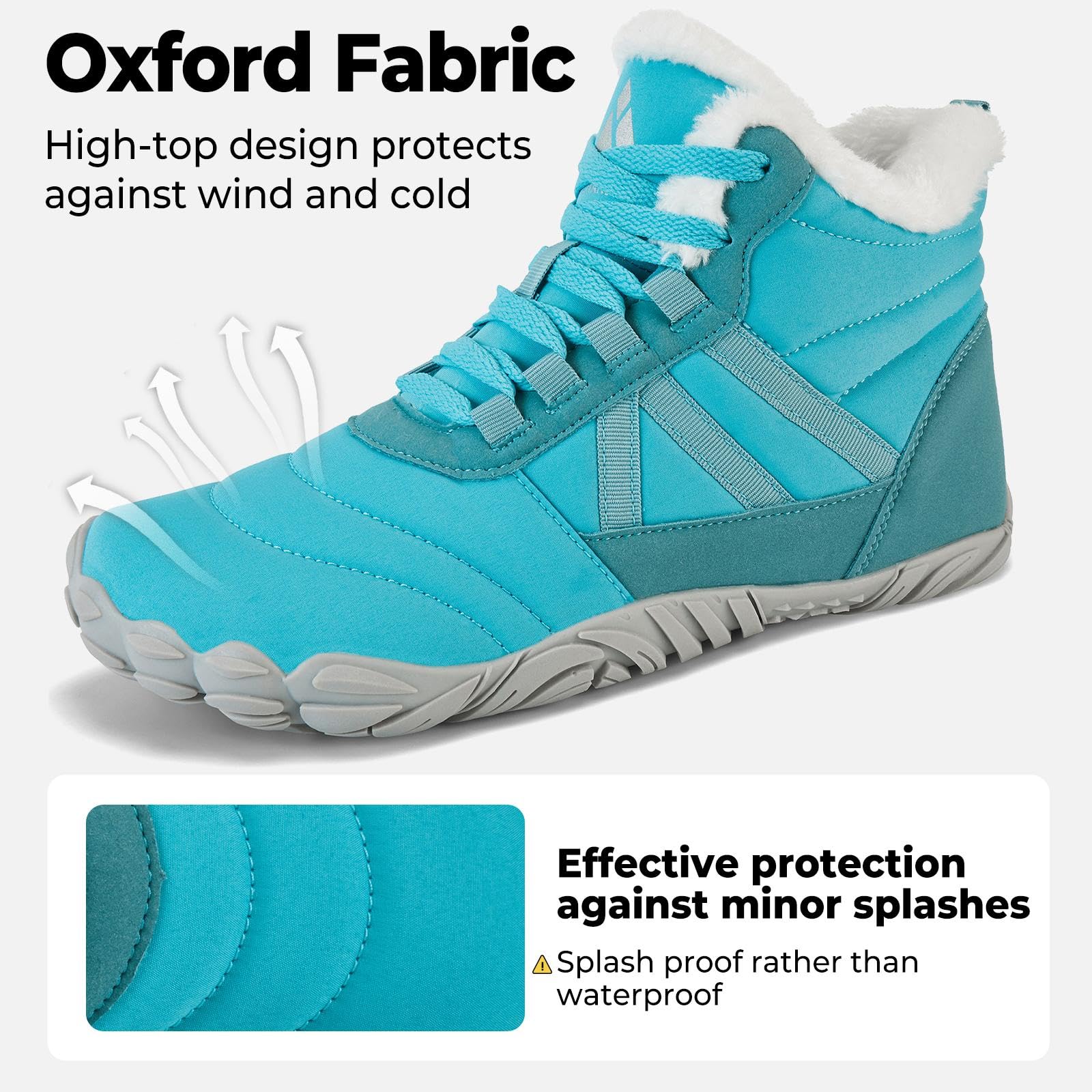 Mishansha Unisex Scarpe Invernali Barefoot Shoes Caldo Stivali Neve,Gr.36-48