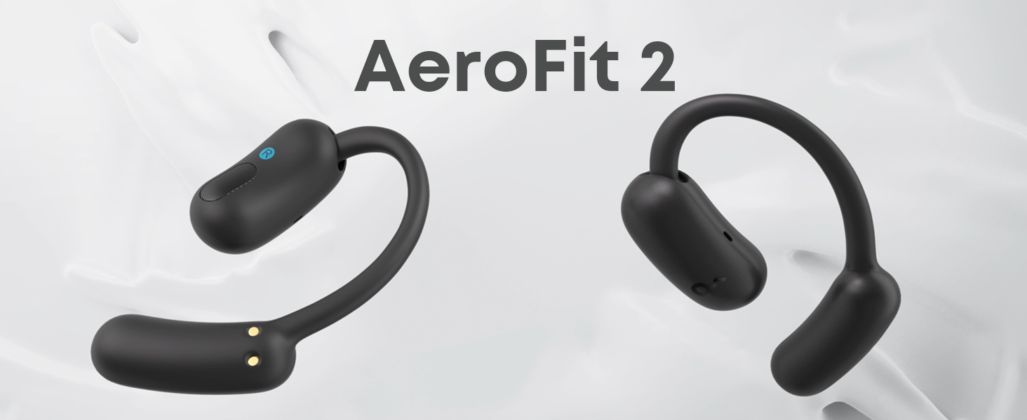 Anker soundcore AeroFit 2 ブラック Soundcore AeroFit 2 da Anker Fone De Ouvido Bluetooth 5.4, Open