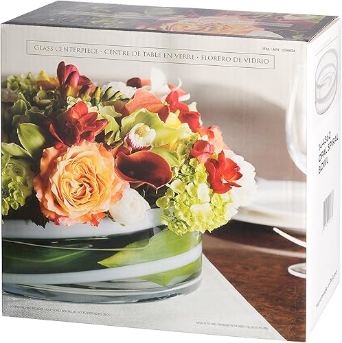 Miniatura 3 de Barski - Calidad Europea - Vidrio- Tazón Decorativo - 11" de Diámetro - Tazón de Lado Recto Grueso -Para Ensalada Fruta -O Para Plantas - Flores -