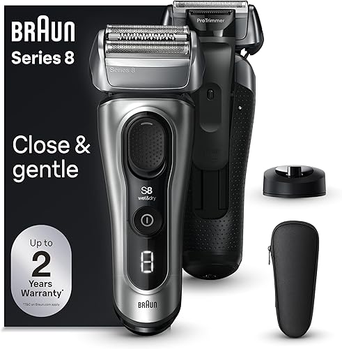 Braun Maquinilla de afeitar eléctrica serie 8 para hombres, con elementos de afeitado 4+1 y recortadora de cabello largo de precisión, cerca y suave disponible en Yaxa Venezuela