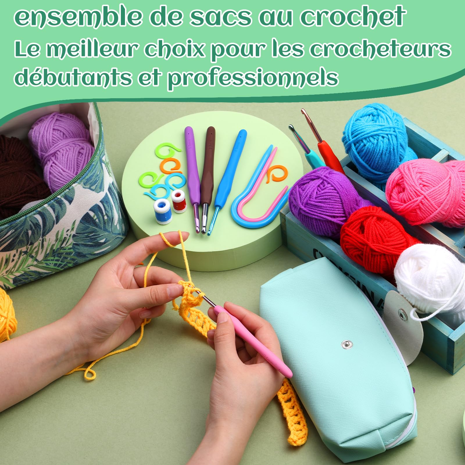 Kit Crochet De Noël Débutant - Laine, Crochet, Instructions, Pour Réaliser Un Bonhomme D'épices