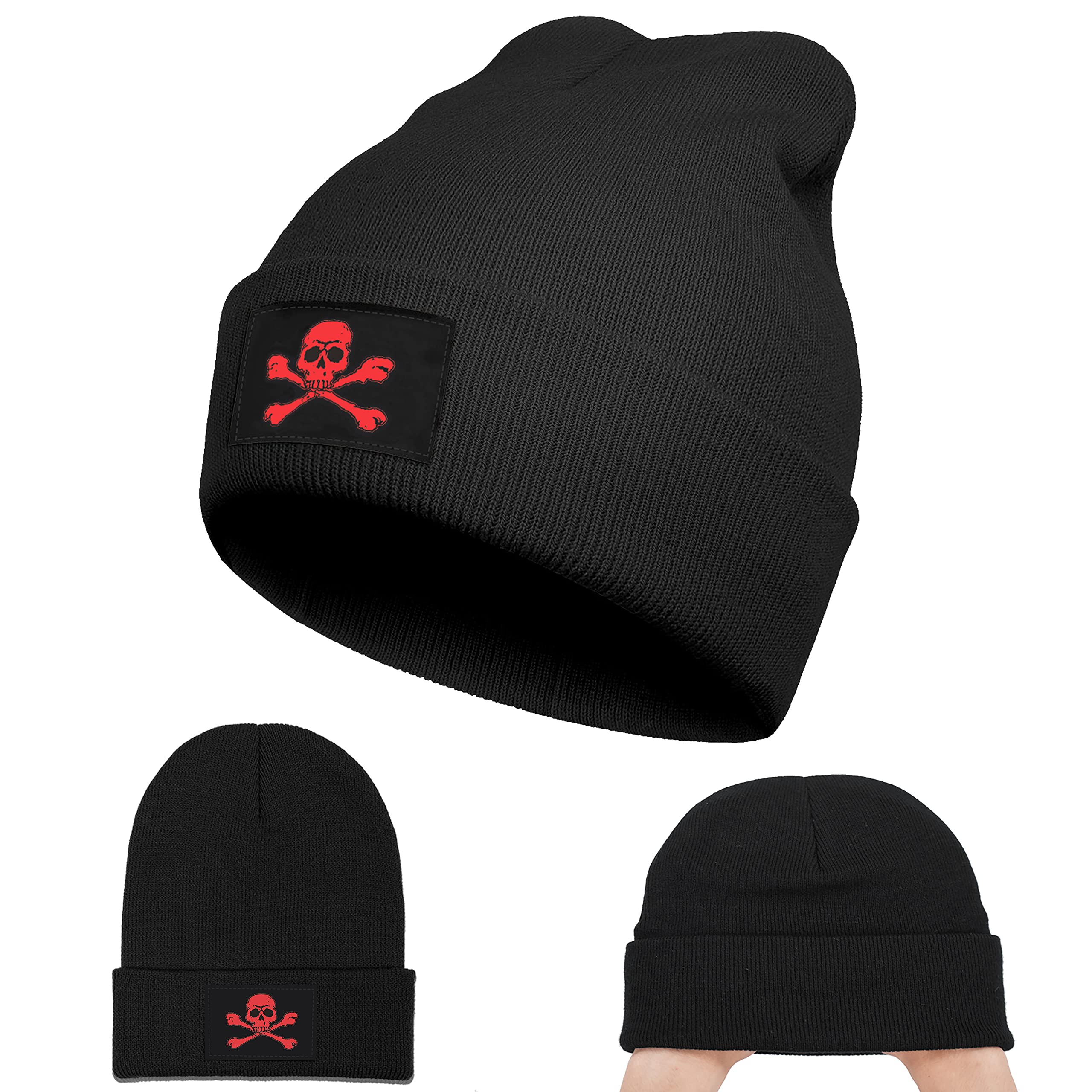 SimockedMens Beanies Lightweight Skater Beanie Cool Beanie Acrylic Beanie Skull Beanie Winter Hats for Men
