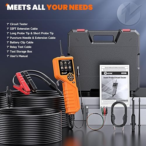 Vista 17 de KZYEE KM50 (actualización de KM10) Kit de sonda de circuito de potencia - Probador de circuito automotriz de 12V/24V Sonda de corriente con voltaje