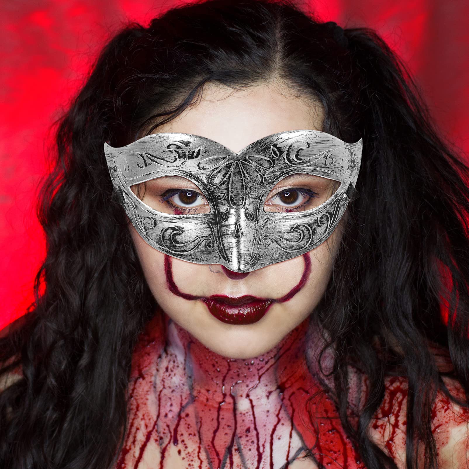 Amazon.co.jp: NUOBESTY 12Pcsマスカレードボール女性のコスチューム