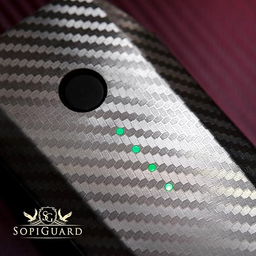 Miniatura 9 de SopiGuard Fibra de carbono negro precisión borde a borde cobertura vinilo piel controlador batería envoltura para DJI Mavic Pro