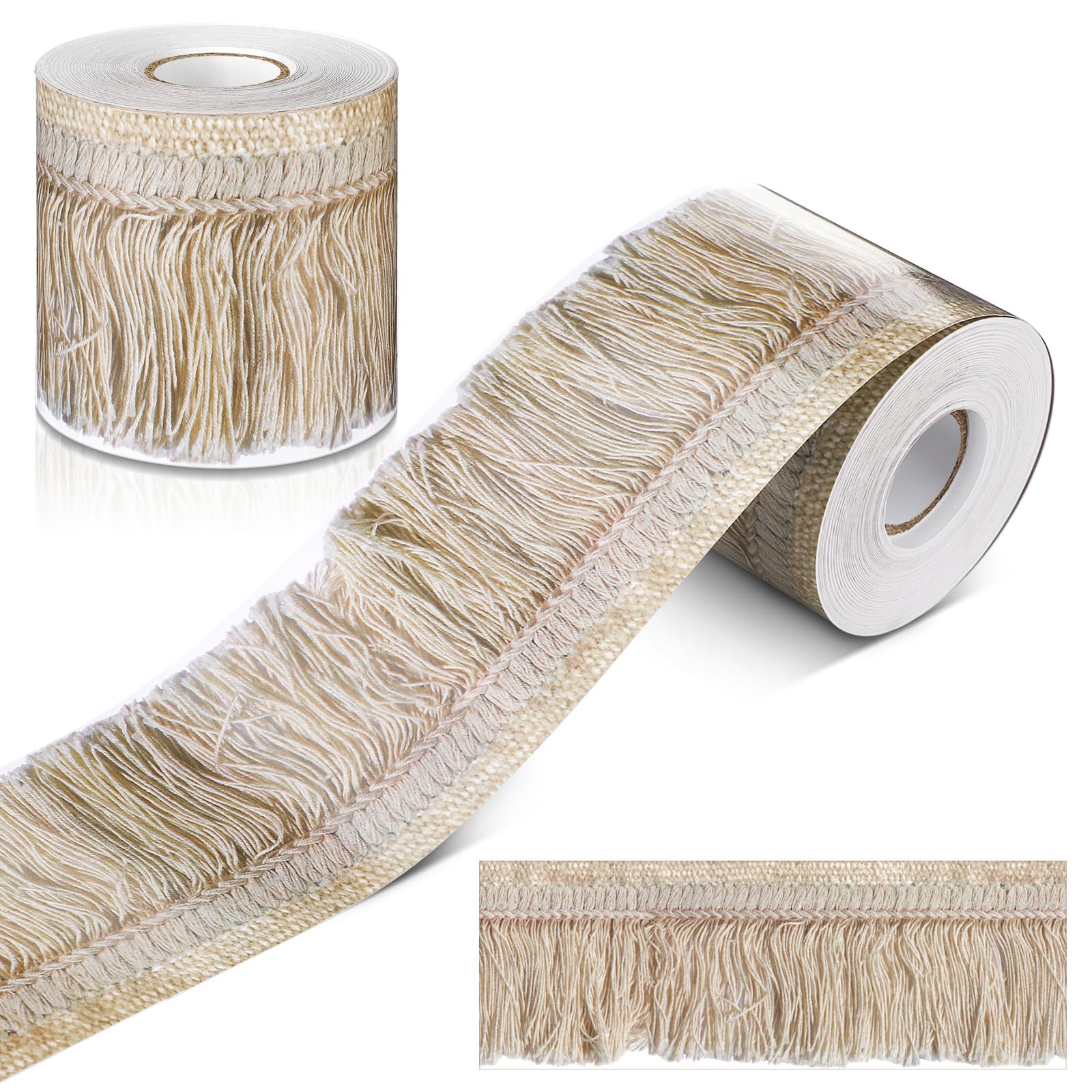 Mixweer Boho Fringe Bulletin Board Border 65.6 Feet Classroom Poster Chalkboard Border for School, Classroom, Home Decoration