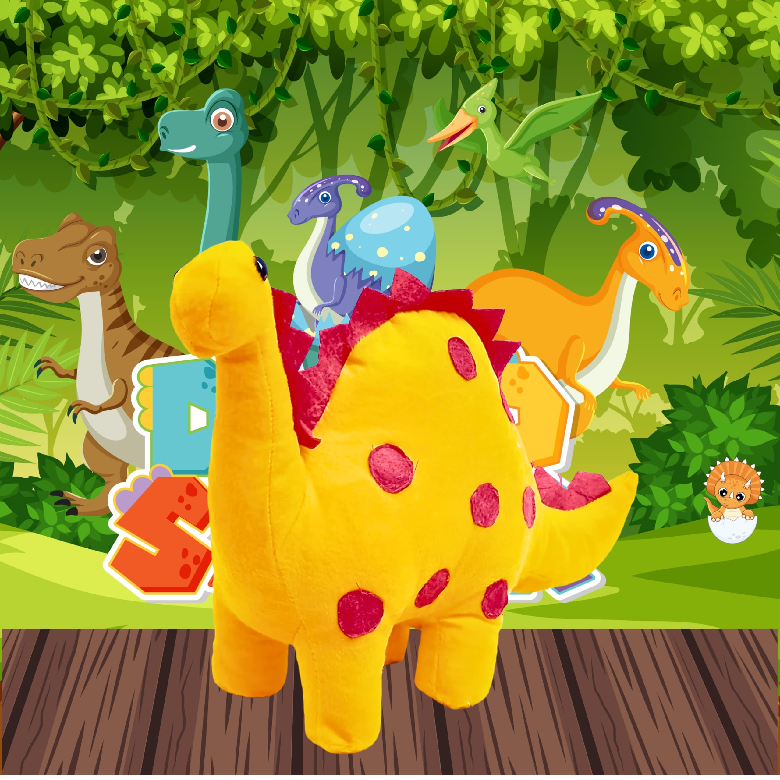Shintan Toys Plush Dinosaur Toy for Kids - Soft and Cuddly Stuffed Animal, Bright Yellow, 26 cm, Perfect for Gifting and Playtime (B0DFCZNM8M) Amazon Price History, Amazon Price Tracker