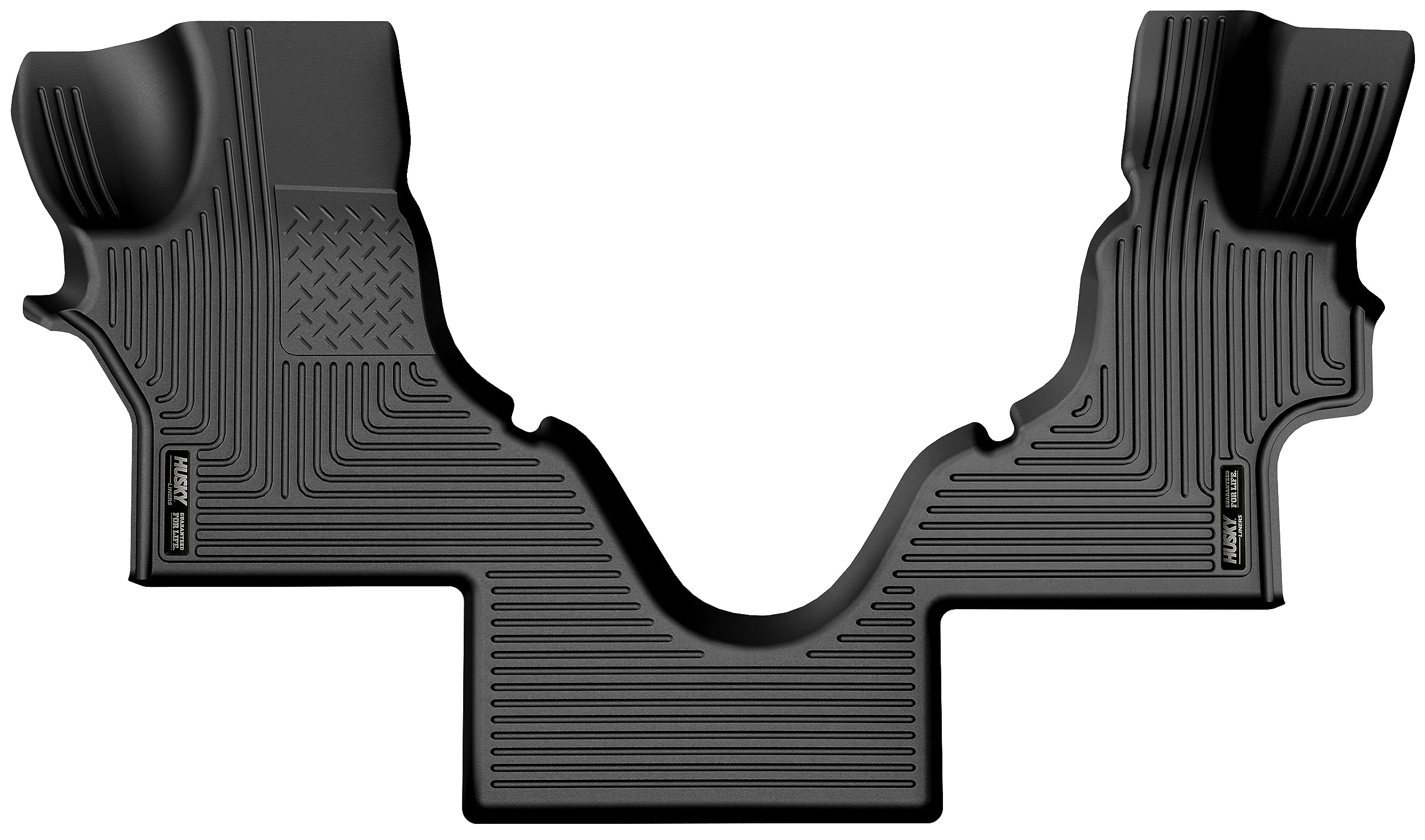 Husky Liners Weatherbeater Floor Mats | Fits 2005-2025 Ford Econoline | Front Row, 2-pc Black - 18791