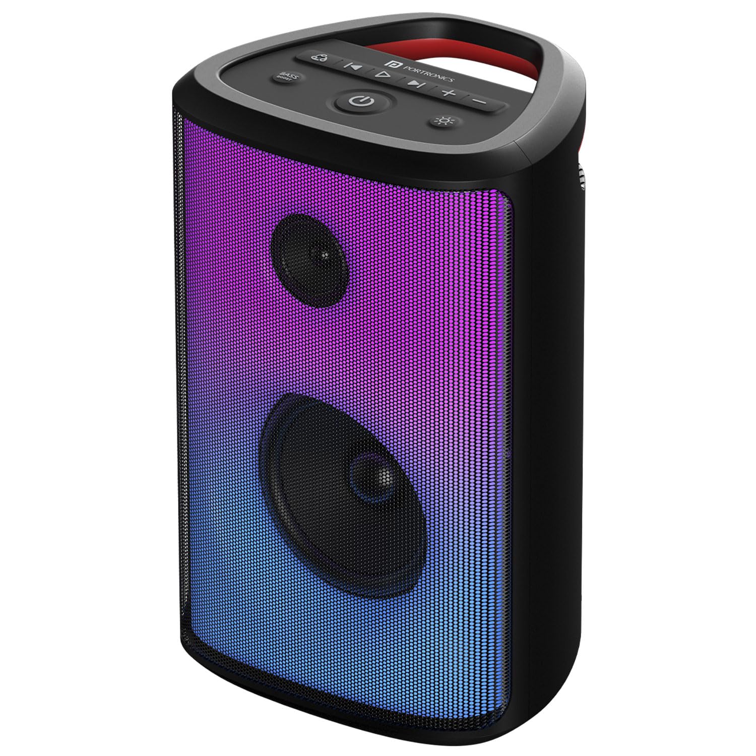 Portronics Dash 8 60W Bluetooth Party Speaker with Bass Boost Technology, Upto 6 Hours Playtime, Wired Karaoke Mic, TWS Mode, USB, AUX in, BT 5.3v, Full Screen LED Effect, Type C Charging(Black) (B0CWP1H19C) Amazon Price History, Amazon Price Tracker