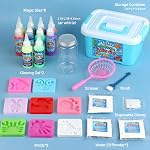 Magic Gel Water Elf Toy Kit, Aqua Fairy Water Gel Kit for Kids with 10PCS Aqua Jelly Gels & Animal Molds, Gift for Christmas, Easter, Birthday, New Year, Creative Art Craft Girls 6 7 8 9 10 Year Old