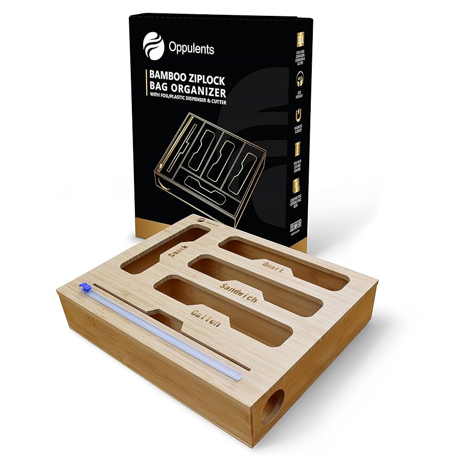 Amazon | Oppulents 竹製 ジップロックバッグ 収納