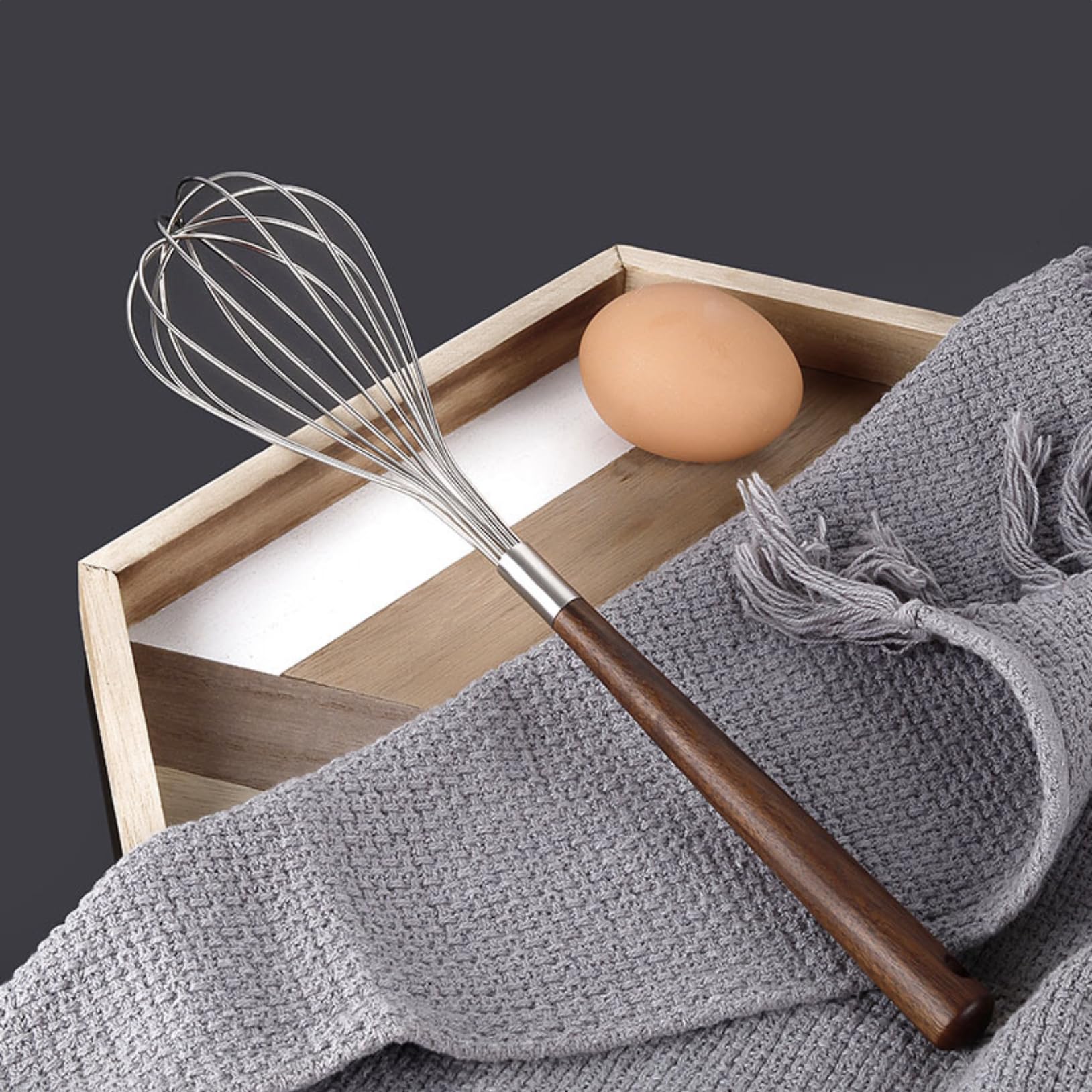 Juego de 4 utensilios de cocina de madera (B5), cucharas de nogal negro natural, cucharón grueso, pala de cocina resistente, espátula ranurada de madera, cuchara mezcladora extralarga,