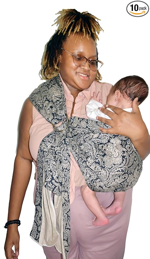 Lite-on-Shoulder Baby Sling ,100% Cotton, Lightly Padded, Adjustable Baby Carrier