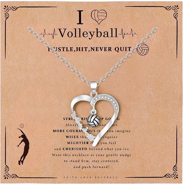 Maverileisure Softball/Volleyball/Basketball/Baseball Necklace for Teen Sport Accessories Jewelry Gifts for Mom Women Man