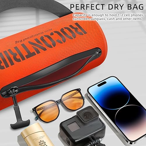 Miniatura 7 de ROCONTRIP Bolsa impermeable impermeable IPX8 Bolsa seca con cremallera hermética Sacos secos Bolsa de natación portátil ligera para natación, kayak,