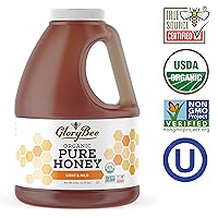 Vista 2 de Glorybee, Miel orgánica ligera y suave, 100% miel de grado A de EE. UU., 5 libras