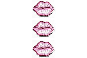 Bratz Iron on Logo for Shirts 3-pack Mini Colorful Lip Patches