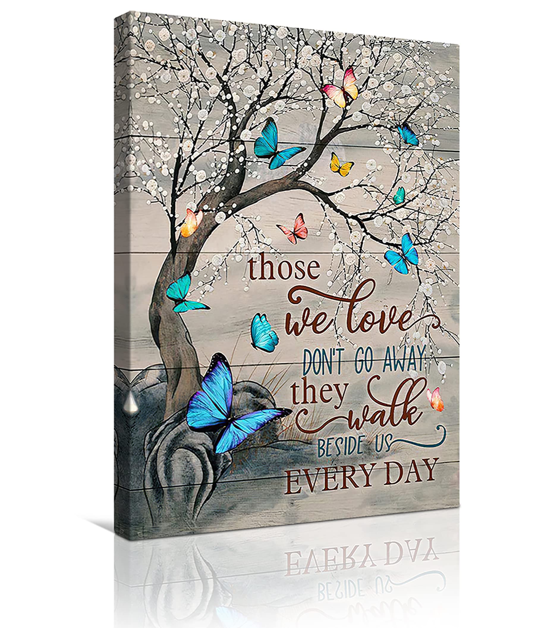 Inspirational Wall Art Flower Butterfly Wall Decor Bible Verse Decor for Bedroom Butterfly Decor Modern Picture Prints Bathroom Decor Wall Art Artwork Wall Decor Framed Ready To Hang 12"x16"