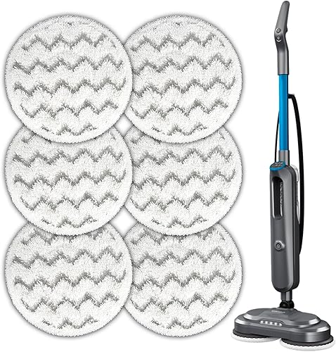 Paquete de 6 almohadillas de repuesto 3897A para trapeador Bissell SpinWave SmartSteam 3897A 3712C 3712W, almohadillas de fregona giratorias,