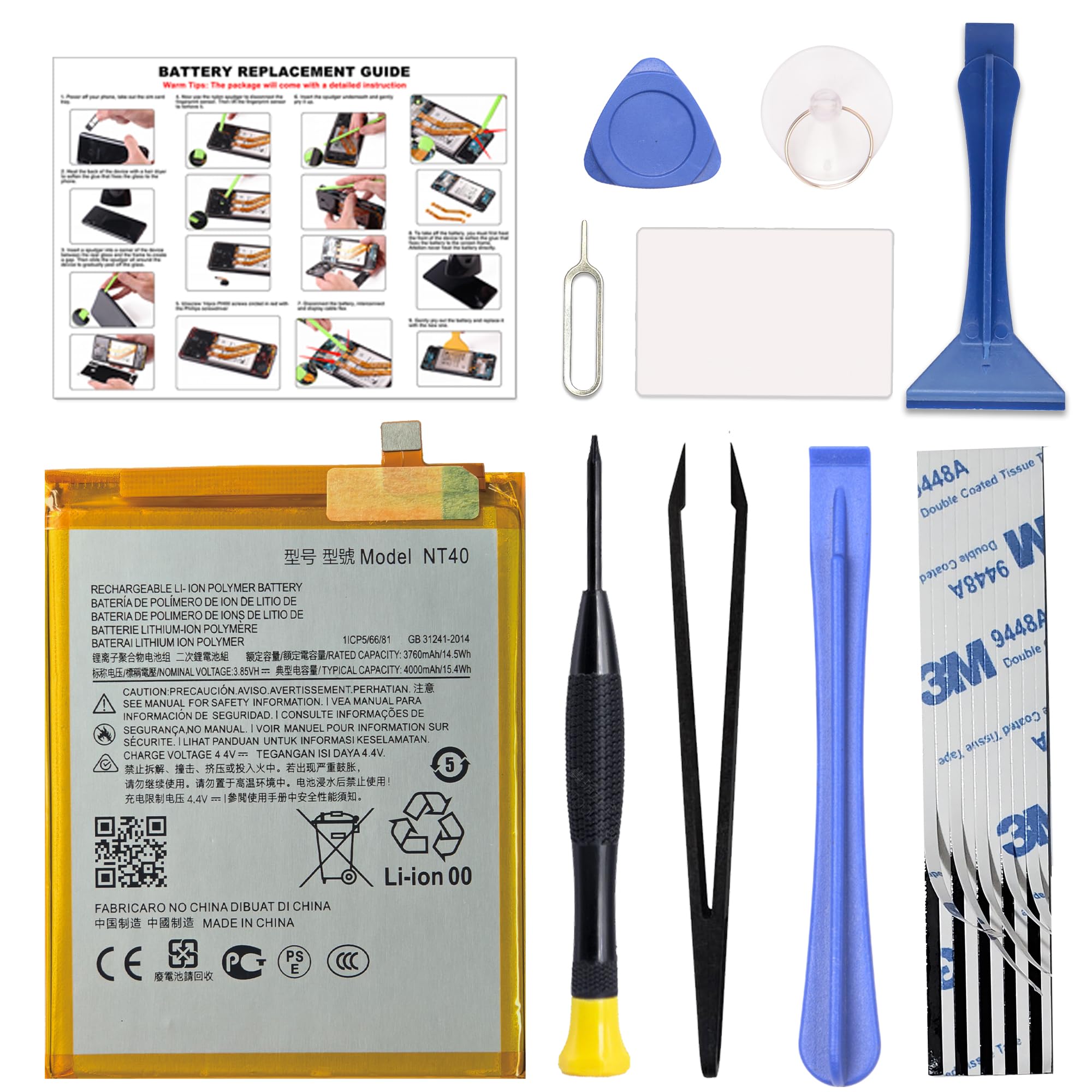 Amazon.com: GREEN FUSION for Moto G Pure 2021 Battery, NT40